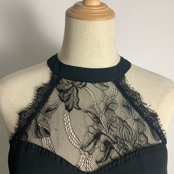 TOBI Unlined High Neck Sleeveless Black Dress - Picture 3 of 7